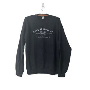 Schitt's Creek Rose Apothecary Womens Black Logo Sweater Size Medium